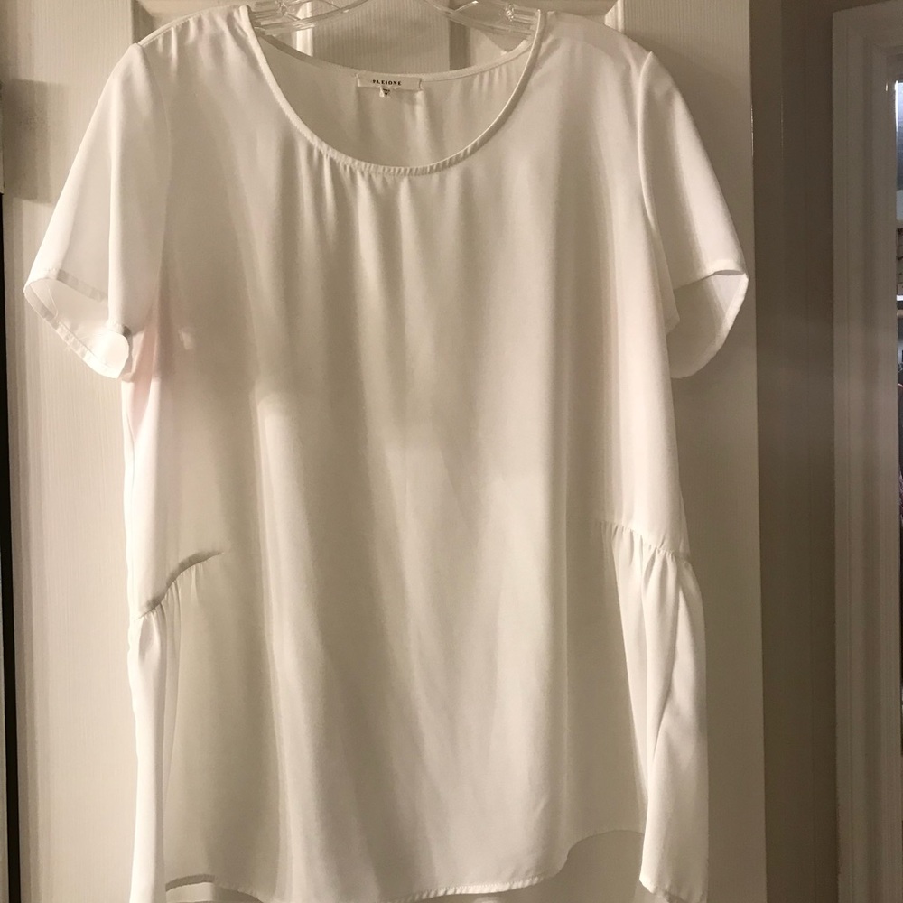 Nordstrom White Peplum Blouse